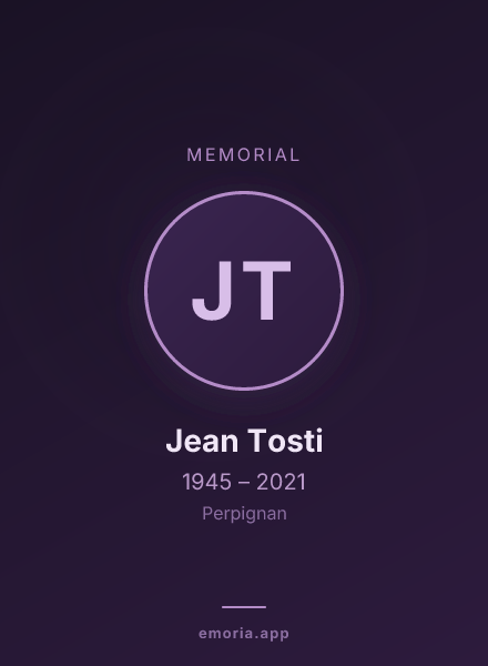 Memorial portrait of Jean Tosti