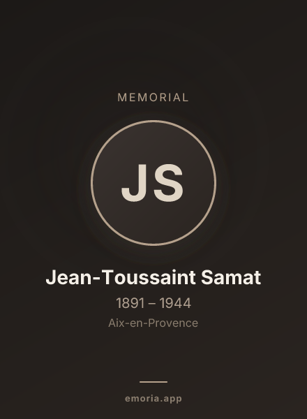 Memorial portrait of Jean-Toussaint Samat