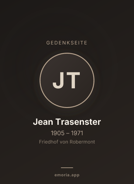 Gedenkportrait von Jean Trasenster