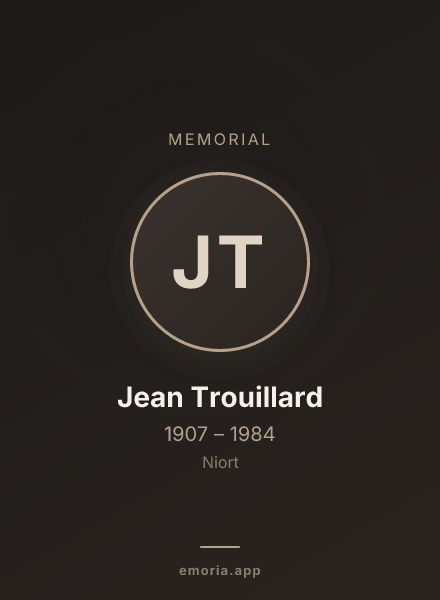 Memorial portrait of Jean Trouillard