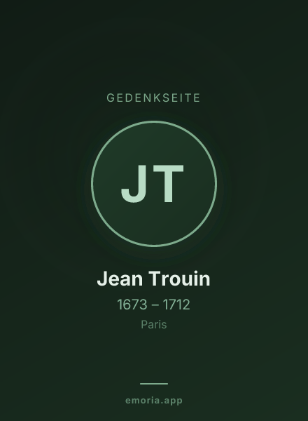 Gedenkportrait von Jean Trouin