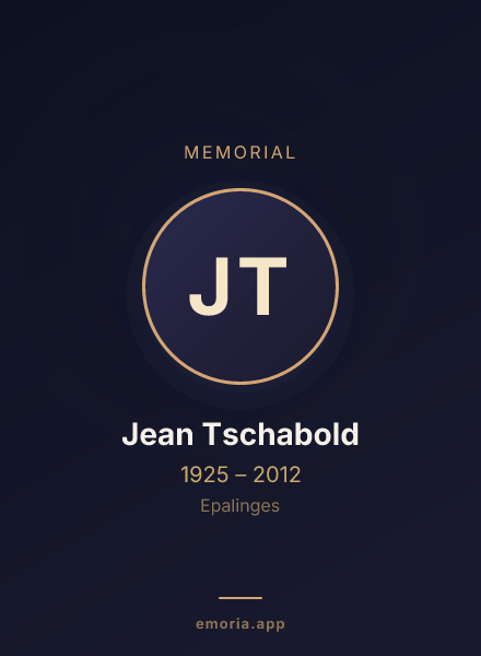 Memorial portrait of Jean Tschabold