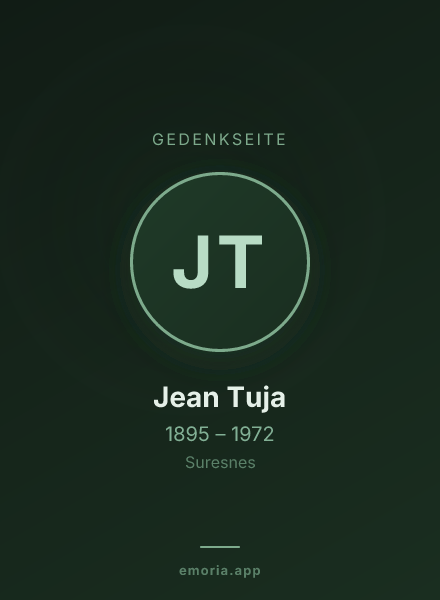 Gedenkportrait von Jean Tuja