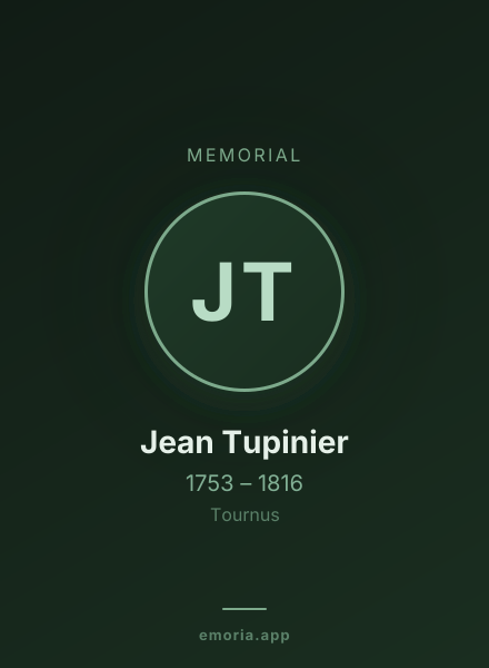 Memorial portrait of Jean Tupinier