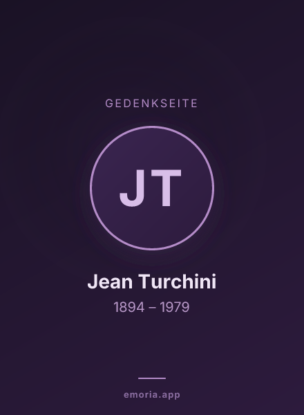 Gedenkportrait von Jean Turchini