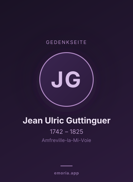 Gedenkportrait von Jean Ulric Guttinguer