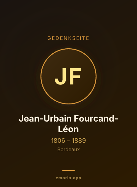 Gedenkportrait von Jean-Urbain Fourcand-Léon