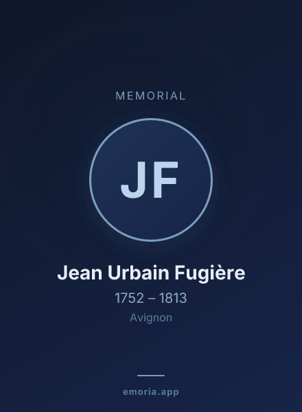 Memorial portrait of Jean Urbain Fugière