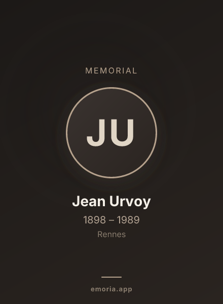 Memorial portrait of Jean Urvoy