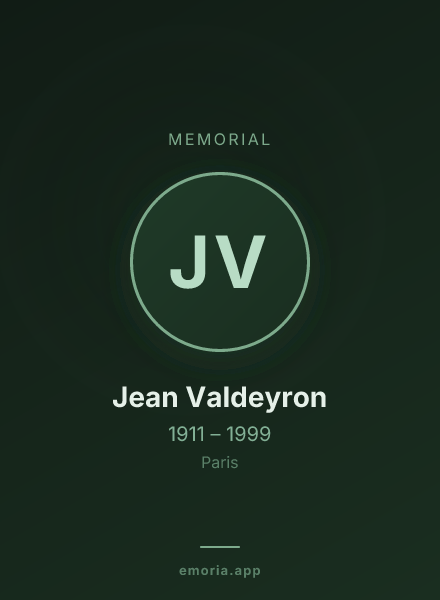 Memorial portrait of Jean Valdeyron