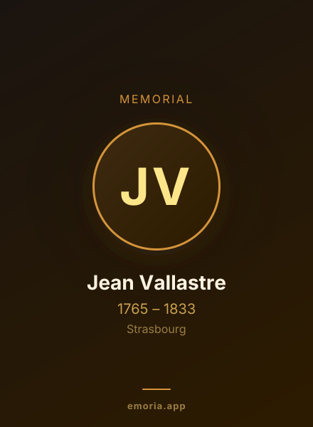 Memorial portrait of Jean Vallastre