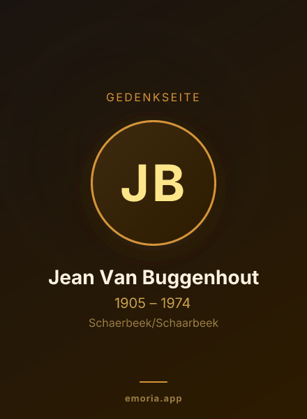 Gedenkportrait von Jean Van Buggenhout