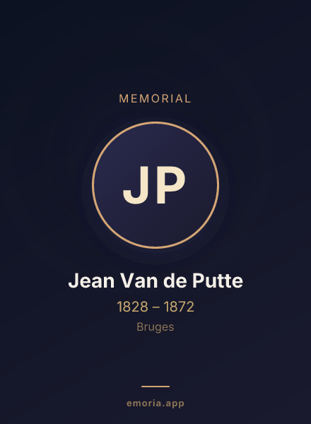 Memorial portrait of Jean Van de Putte