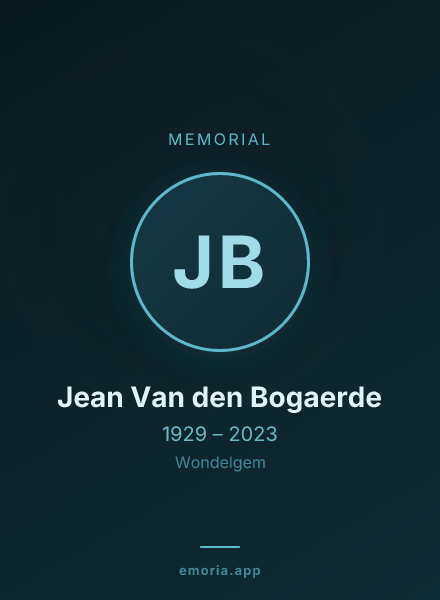 Memorial portrait of Jean Van den Bogaerde