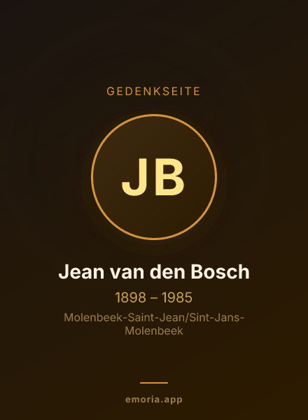 Gedenkportrait von Jean van den Bosch