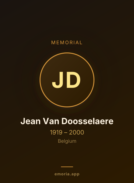 Memorial portrait of Jean Van Doosselaere