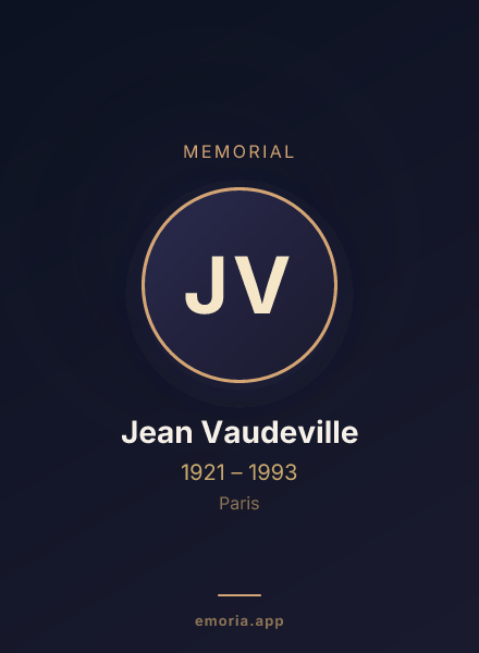 Memorial portrait of Jean Vaudeville