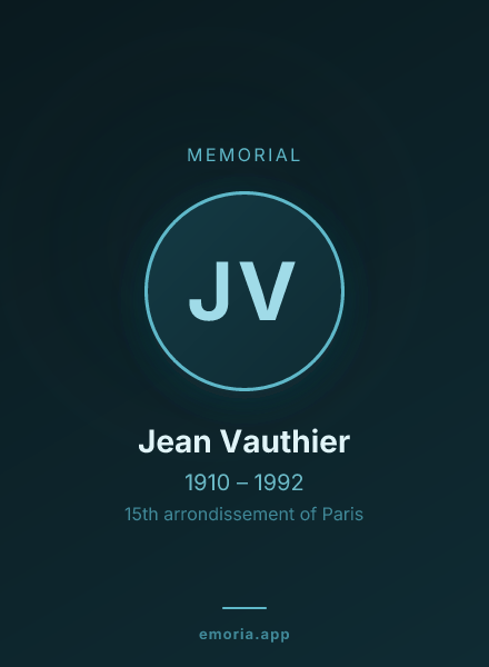Memorial portrait of Jean Vauthier