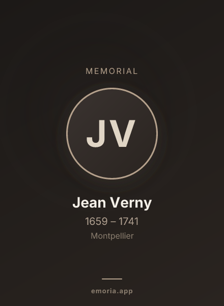 Memorial portrait of Jean Verny