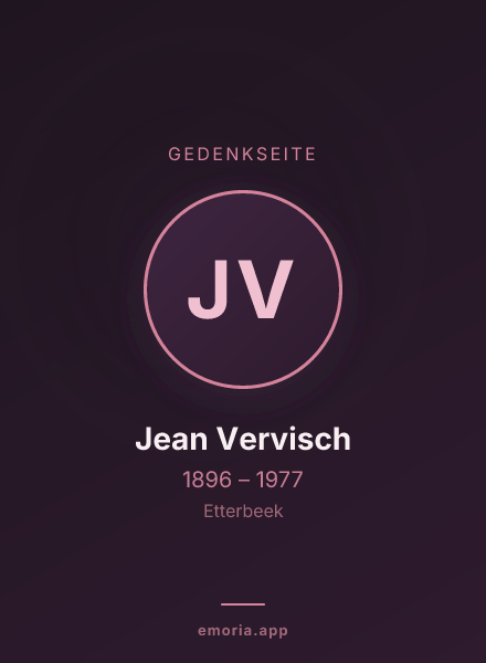 Gedenkportrait von Jean Vervisch