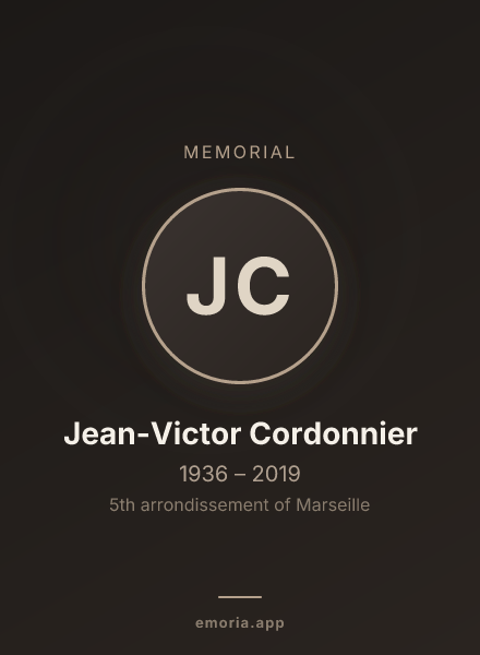 Memorial portrait of Jean-Victor Cordonnier