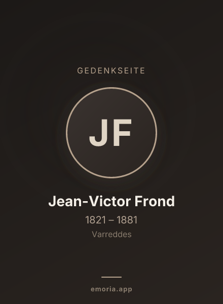 Gedenkportrait von Jean-Victor Frond