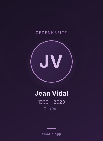 Gedenkportrait von Jean Vidal
