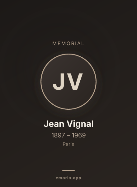 Memorial portrait of Jean Vignal
