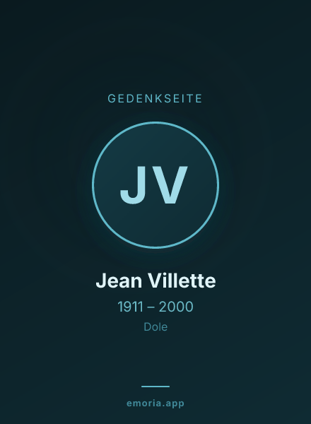 Gedenkportrait von Jean Villette