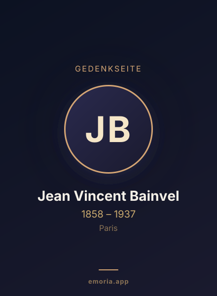 Gedenkportrait von Jean Vincent Bainvel