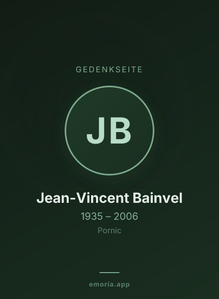Gedenkportrait von Jean-Vincent Bainvel