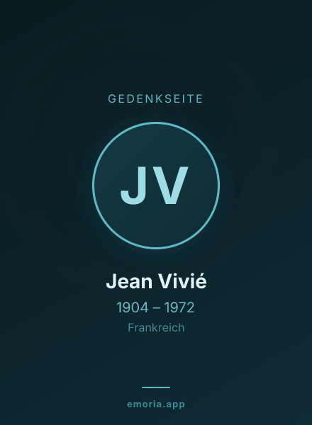 Gedenkportrait von Jean Vivié