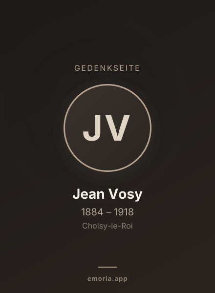 Gedenkportrait von Jean Vosy