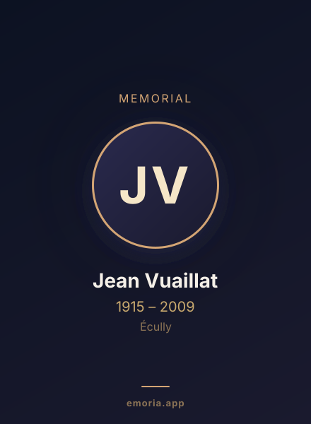 Memorial portrait of Jean Vuaillat