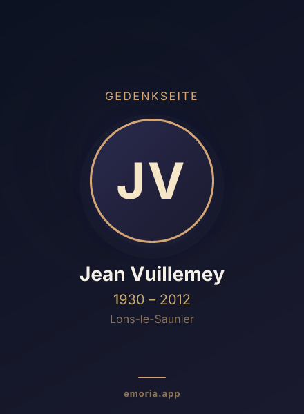 Gedenkportrait von Jean Vuillemey