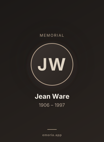 Memorial portrait of Jean Ware