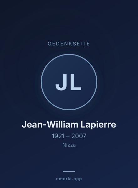 Gedenkportrait von Jean-William Lapierre