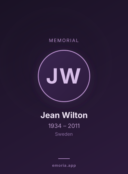 Memorial portrait of Jean Wilton