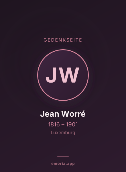 Gedenkportrait von Jean Worré