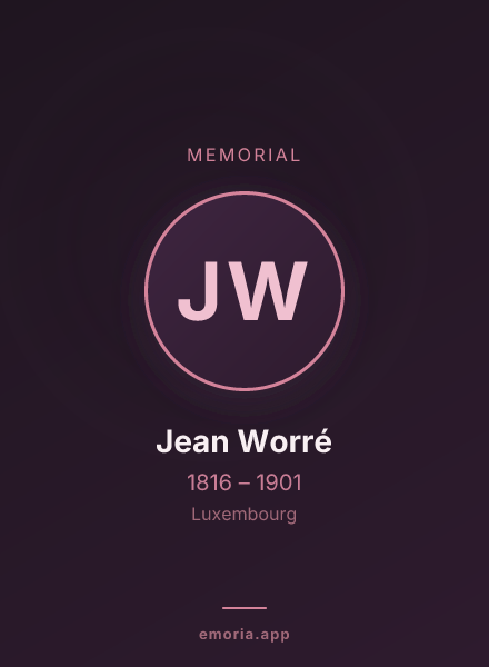 Memorial portrait of Jean Worré