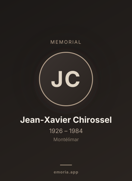Memorial portrait of Jean-Xavier Chirossel