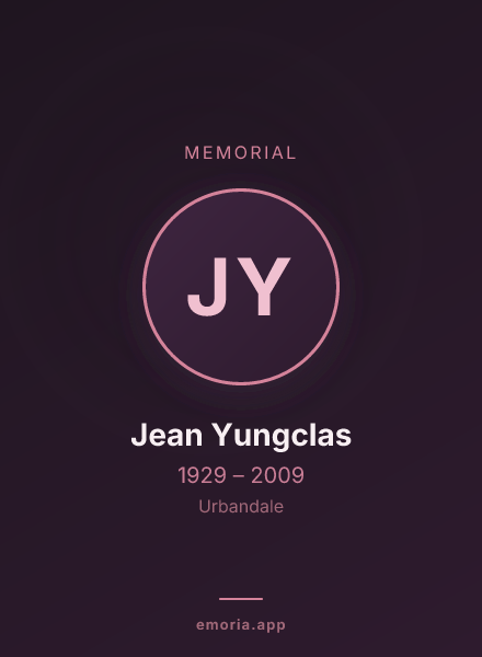 Memorial portrait of Jean Yungclas