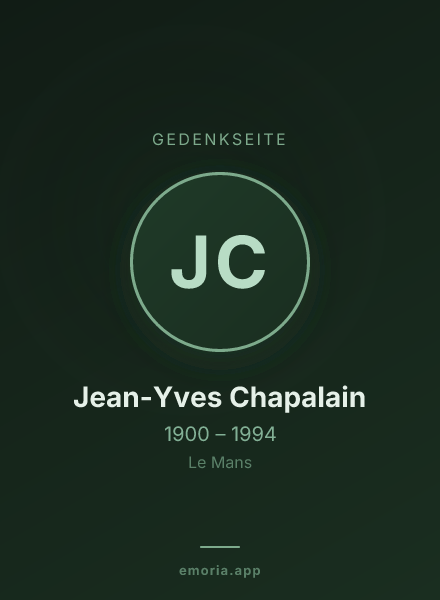 Gedenkportrait von Jean-Yves Chapalain