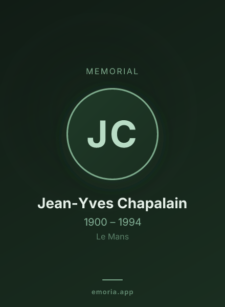 Memorial portrait of Jean-Yves Chapalain