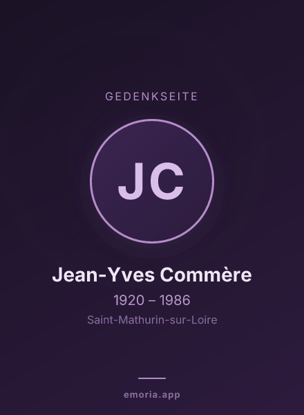 Gedenkportrait von Jean-Yves Commère
