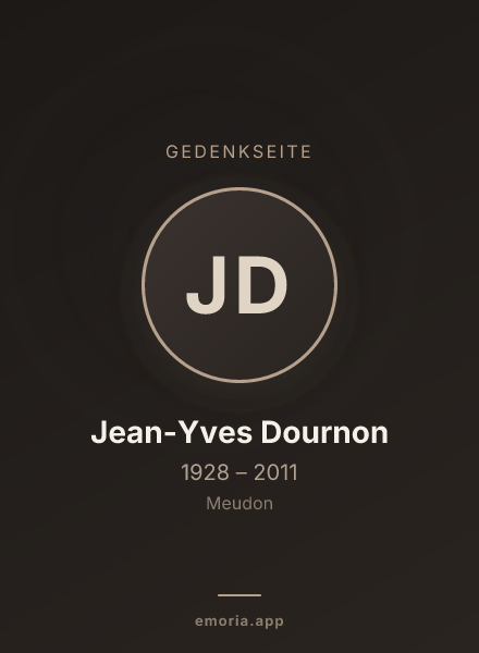 Gedenkportrait von Jean-Yves Dournon