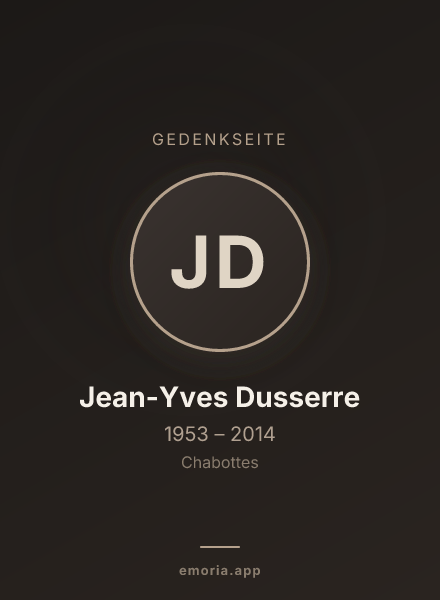 Gedenkportrait von Jean-Yves Dusserre