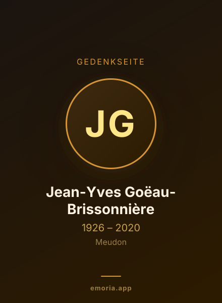 Gedenkportrait von Jean-Yves Goëau-Brissonnière
