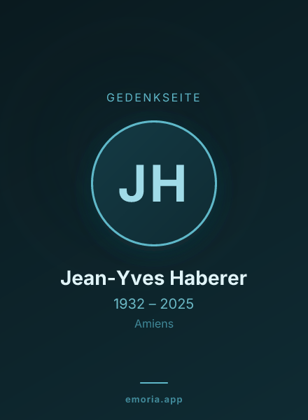 Gedenkportrait von Jean-Yves Haberer
