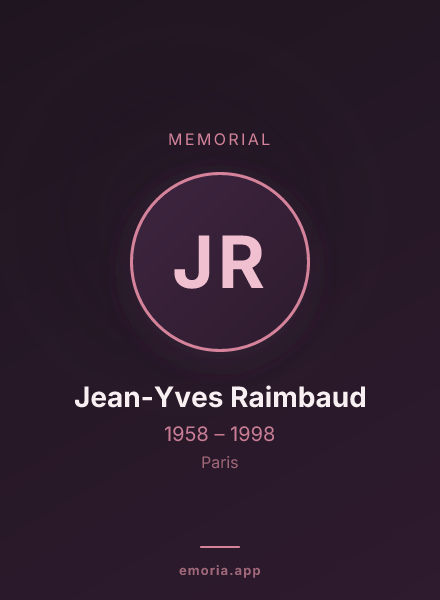 Memorial portrait of Jean-Yves Raimbaud